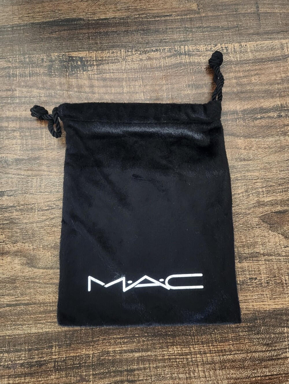 MAC Black Velvet Drawstring Pouch